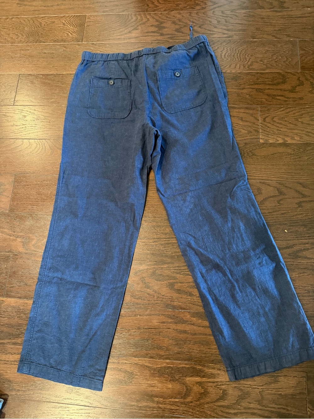Liz Claiborne Women’s Navy Linen Pants, Size L - Picture 5 of 6
